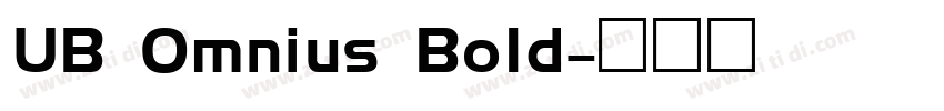 UB Omnius Bold字体转换